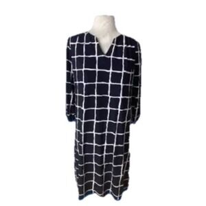 Lux 2 Dress Size 8 Black White Check 3/4 Sleeve Whimsigoth‎ career